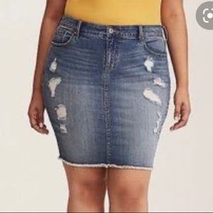 Torrid jean skirt